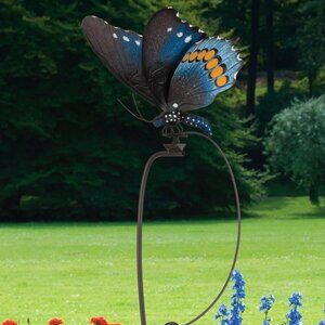 42" H, Oversize Pipevine Butterfly Vibrant Color - Kinetic Metal Stake Rocking